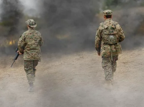 Two marines Fotos Stock