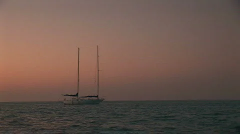 A two mast sailboat Video stock 65485
