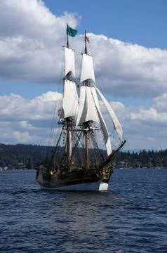 Two masted tall ship Stock Photos