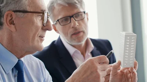 Two mature architects having consultations about strategy 스톡 동영상 111315233