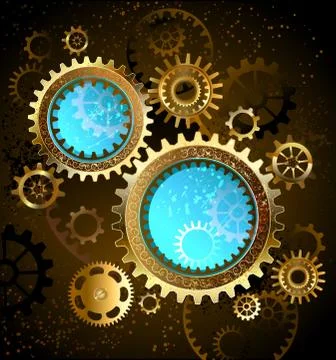 Two Mechanical Banners Stock Illustration