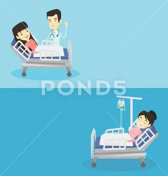 Two medical banners with space for text. Stock Illustration