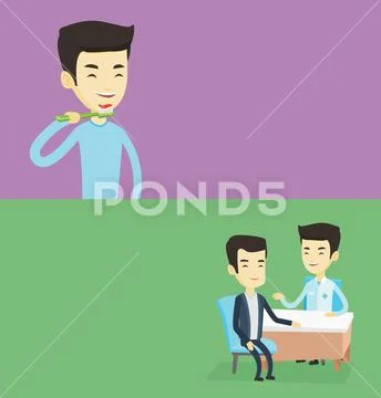 Two medical banners with space for text. Stock Illustration