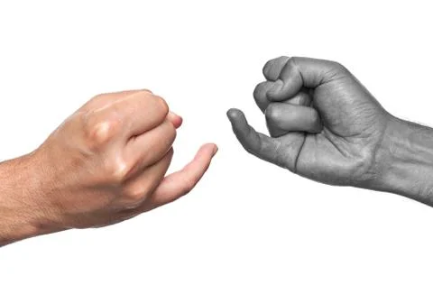 Two men about to seal their friendship Stock Photos