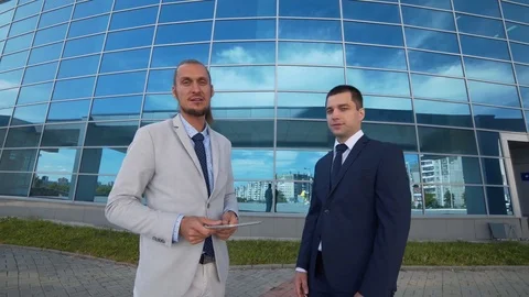 Two men are campaigning to join them Stock Footage 77741672