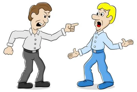 Two men are of different opinion Stock Illustration