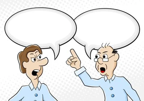 Two men are of different opinion Stock Illustration