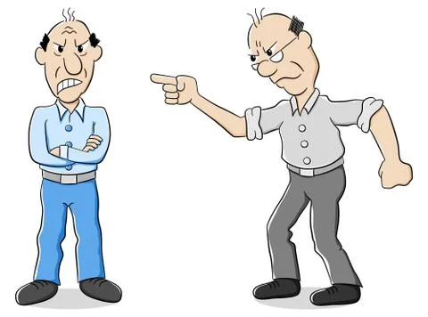 Two men are of different opinion Stock Illustration