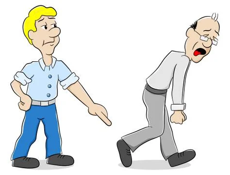 Two men are of different opinion Stock Illustration