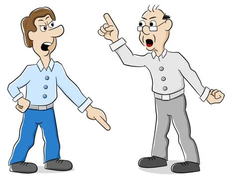 Two men are of different opinion Stock Illustration