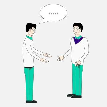 Two men are shaking hands Stock Illustration