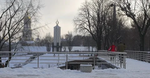 Two Men Are Walking Toward One Another Greeting Each Other Raising Hands and Stock Footage 58821133