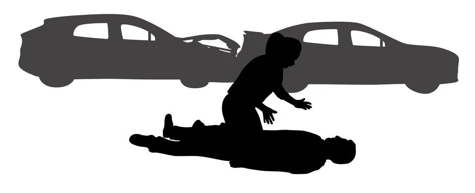 Two men argued over a car crash, man drivers arguing after traffic accident Stock Illustration
