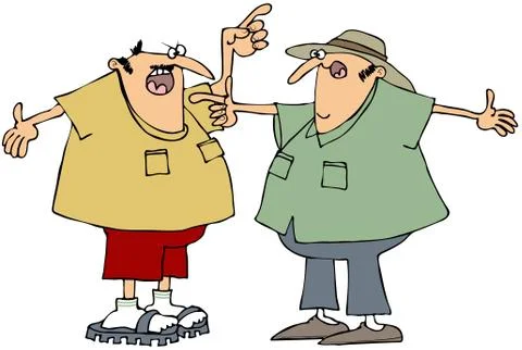 Two men arguing Stock Illustration