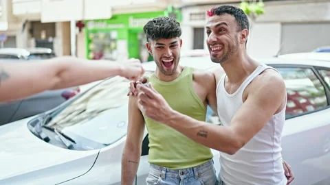 Men Hugging Stock Footage ~ Royalty Free Stock Videos | Pond5