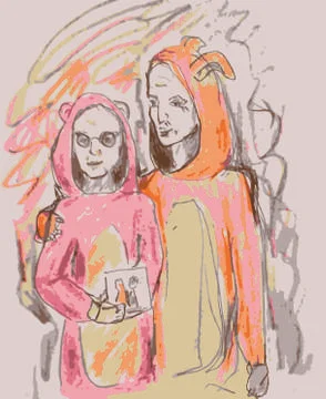 Two men couple Stock Illustration