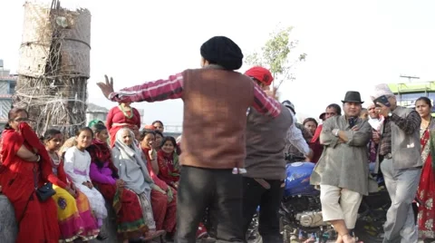 Two men dance together Stock Footage 61537343