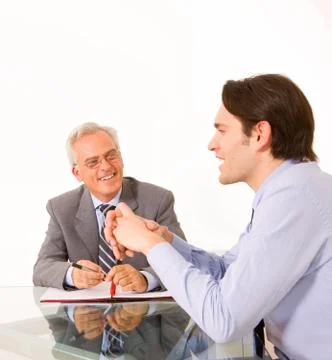 Two men during a job interview Stock Photos