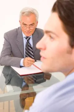 Two men during a job interview Stock Photos