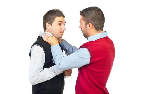 Two men fighting Stock Photos