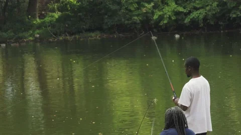 Two men fishing Stock-Footage 163299430