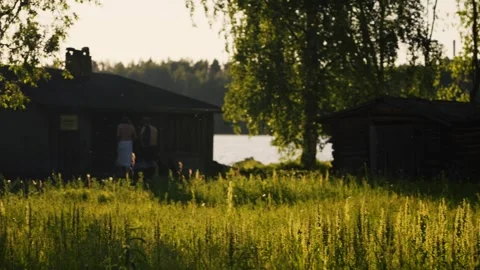 Two men going to the sauna Stock Footage 288155698