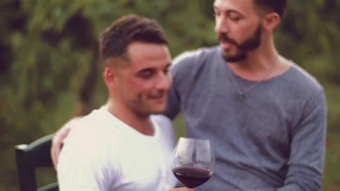 Two men having fun together Stock Footage 73223974