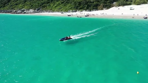 Two men an inflatable bote in araial d Video stock 135370869