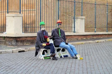 Two men with no face Fotos Stock