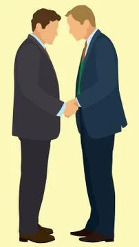 Two Men Praying Stock Illustration