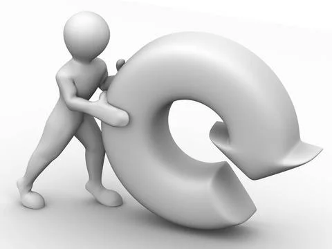 Two men with Refresh symbol. 3d Two men with Refresh symbol. 3d Copyright:... Foto stock
