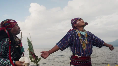 Two Men in a religious ritual Stock Footage 270333478