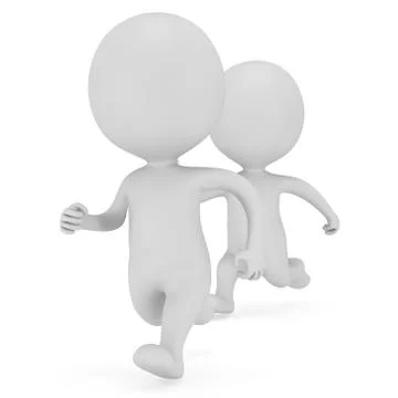 Two men running Illustrazione stock