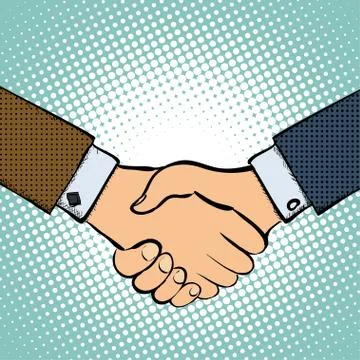Two men shake hands Stock-Illustration