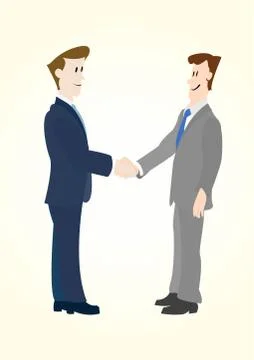 Two men shake hands Ilustração Stock