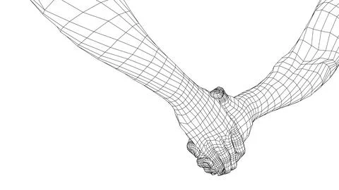 Two men shaking hands Illustrazione stock