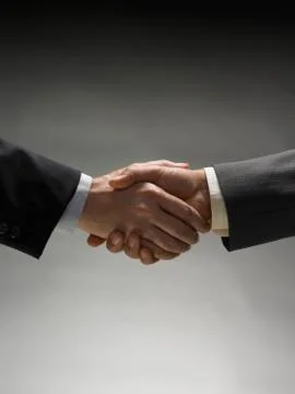 Two men shaking hands 库存照片