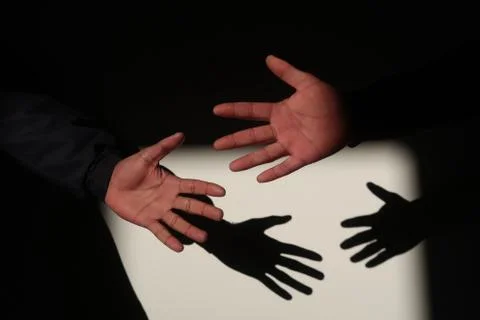 Two men shaking hands Foto stock