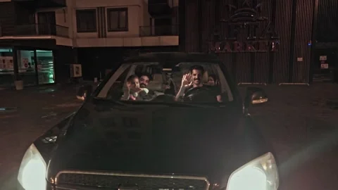 Two men sitting in a. Stock Footage 284688508