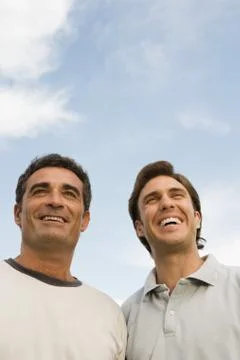 Two men smiling Stock Photos