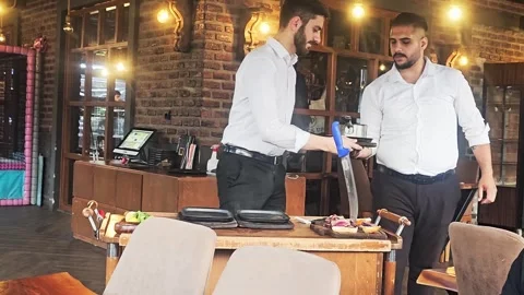 Two men standing in a. Stock Footage 282662165