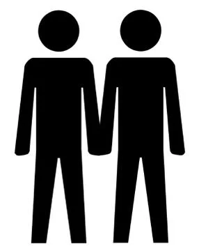 Two Men Symbol Stock Illustration