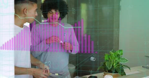 Two men tapping phone and squeezing paste while wetting brushes for oral care, Stock Footage 323355181