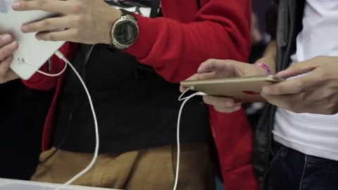 Two men working on the tablet Stock Footage 69125893