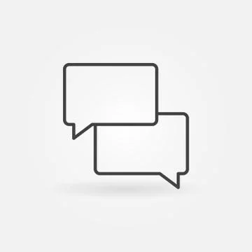 Two message clouds icon Stock Illustration