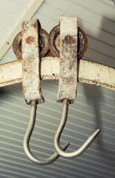 Two metal hooks Stock Photos