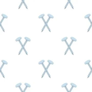 Two metal nails pattern flat Stock Illustration
