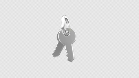 Two metallic keys on a keyring symbolize access, security, property, privac.. Stock Footage 310602719