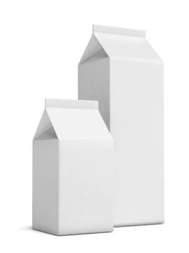 Two Milk Carton Packages Иллюстрация