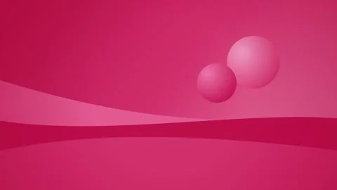 Two minimal 3D spheres hover over curved wave like planes Stock Footage 340877701